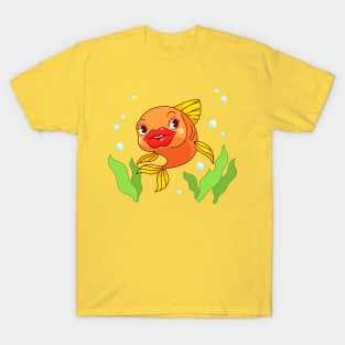 Fish Big Lips Cartoon Illustration T-Shirt